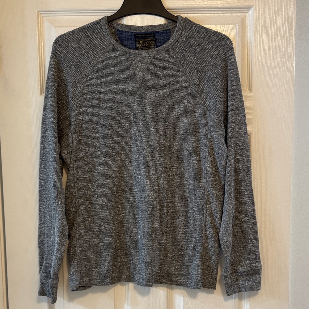 Men’s Lucky Brand Heather Gray Thermal Sweater